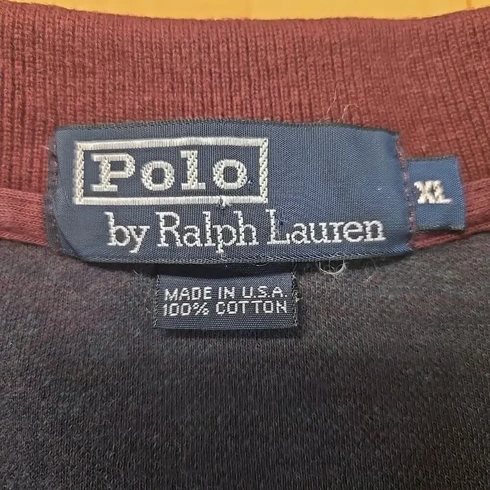 Vintage Polo Ralph Lauren Polo Shirt Mens Size XL Argyle Diamond Made in USA